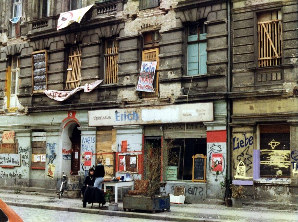 Die Mainzer Straße am 4. Juni 1990