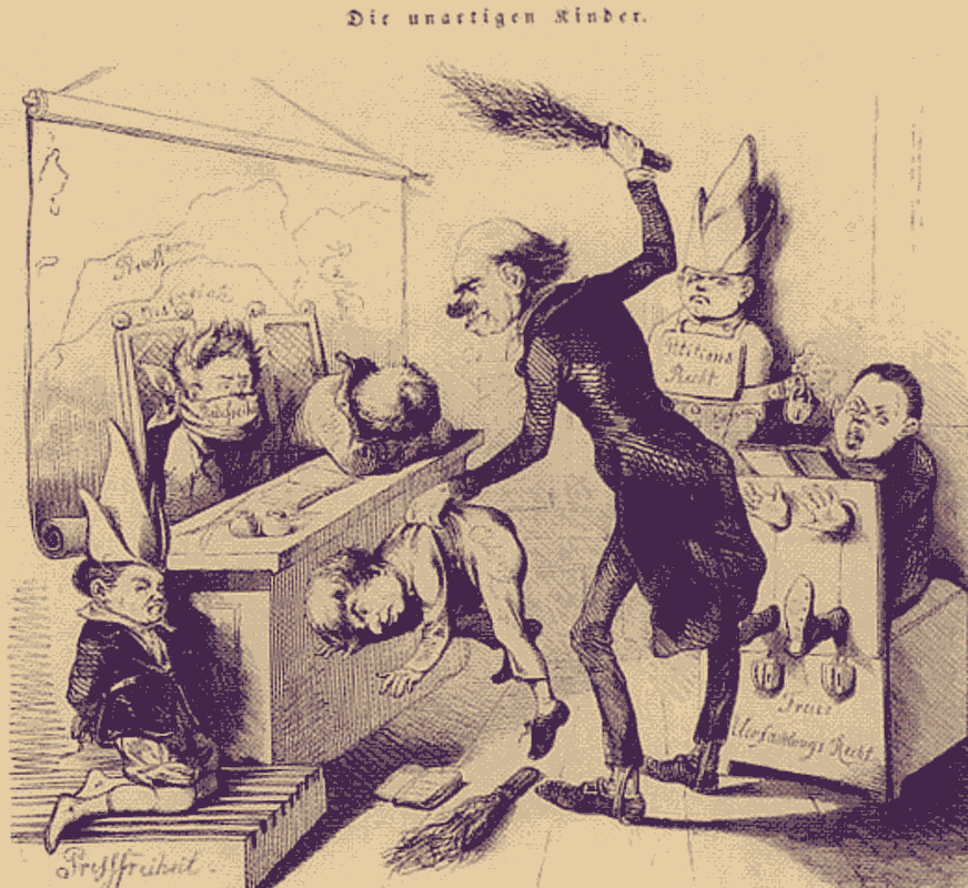 1849_-_Karikatur_Die_unartigen_Kinder