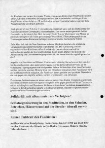 Flugblatt Antifa-Ostberlin/DDR, vom 12. Juli 1990 Teil 3